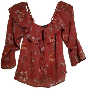 American Eagle Outfitters Women's Floral Off the Shoulder Blouse Size XS